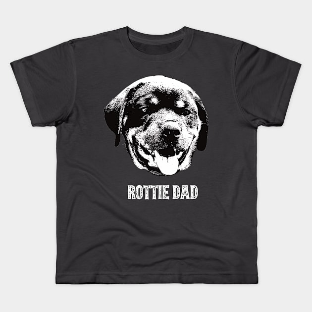 Rottweiler Dad Kids T-Shirt by DoggyStyles